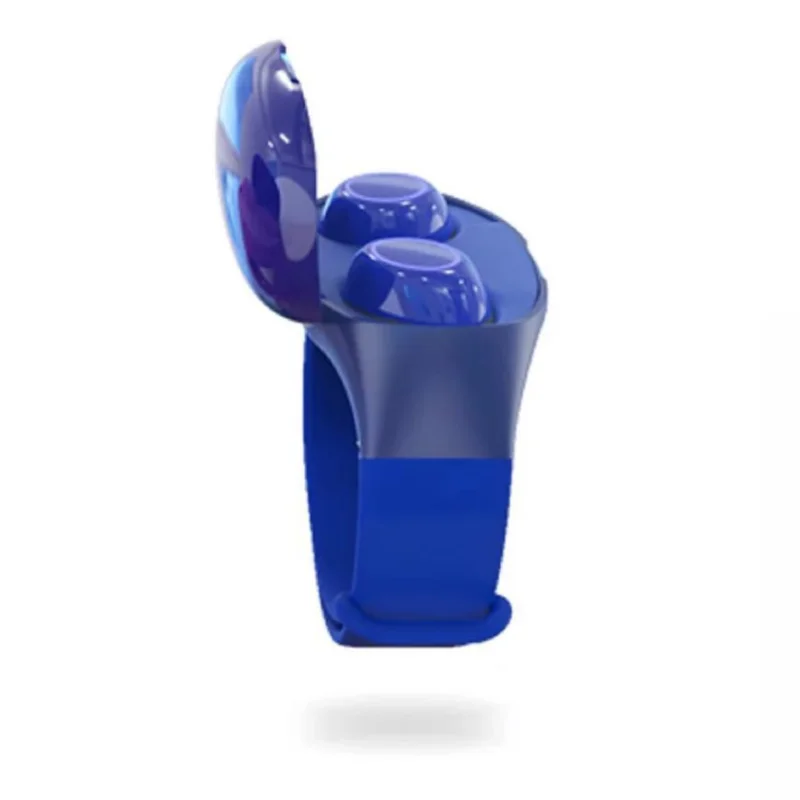 blue TWS Bluetooth 5,0, беспроводные наушники, спортивные наушники с громкой связью, гарнитура с смарт-браслетом, часами, фитнес-браслетом - Цвет: blue