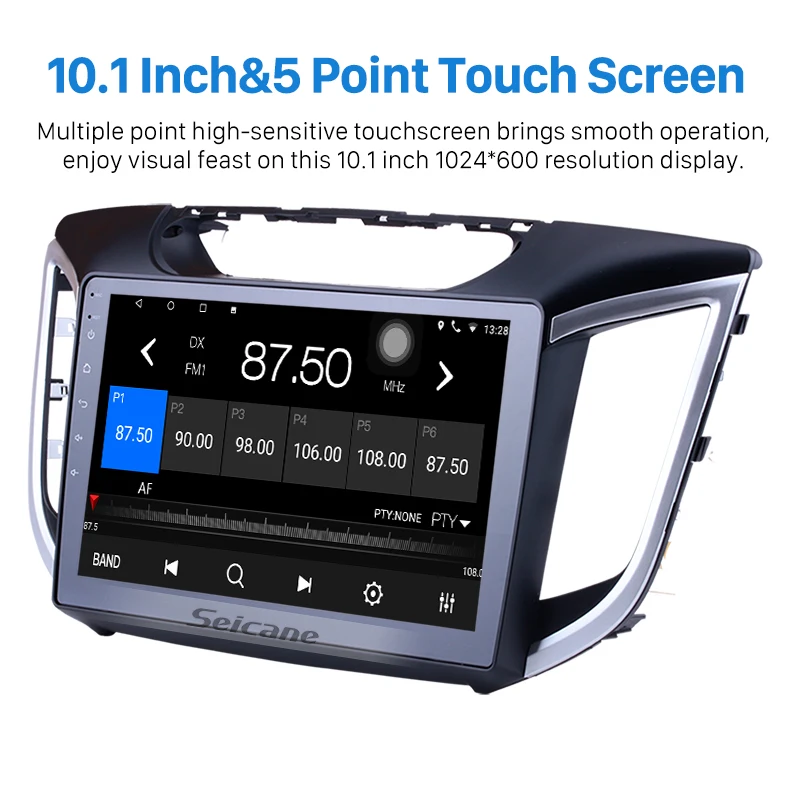 Автомагнитола Seicane Android 10 0 GPS-навигация для hyundai Creta ix25 2015-2019 2din 1 дюйма поддержка OBD2