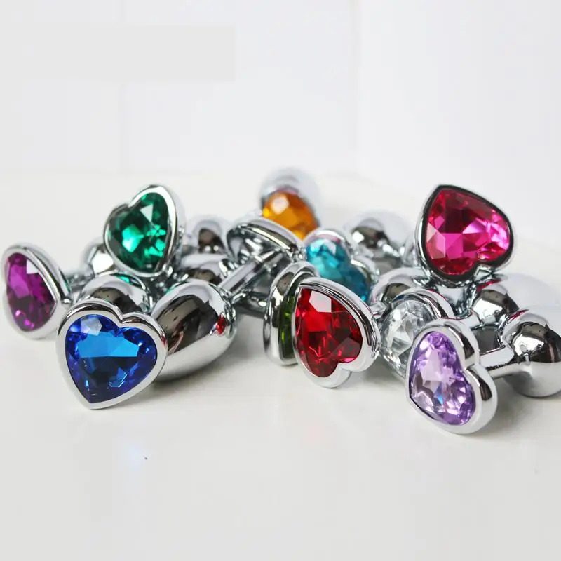 Металлическая Анальная пробка в форме сердца анальная из нержавеющей стали