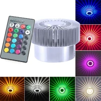 led wall light rgb colorful effect lamp with remote control ceiling lights projection rays sunflower corridor wall lamp for home