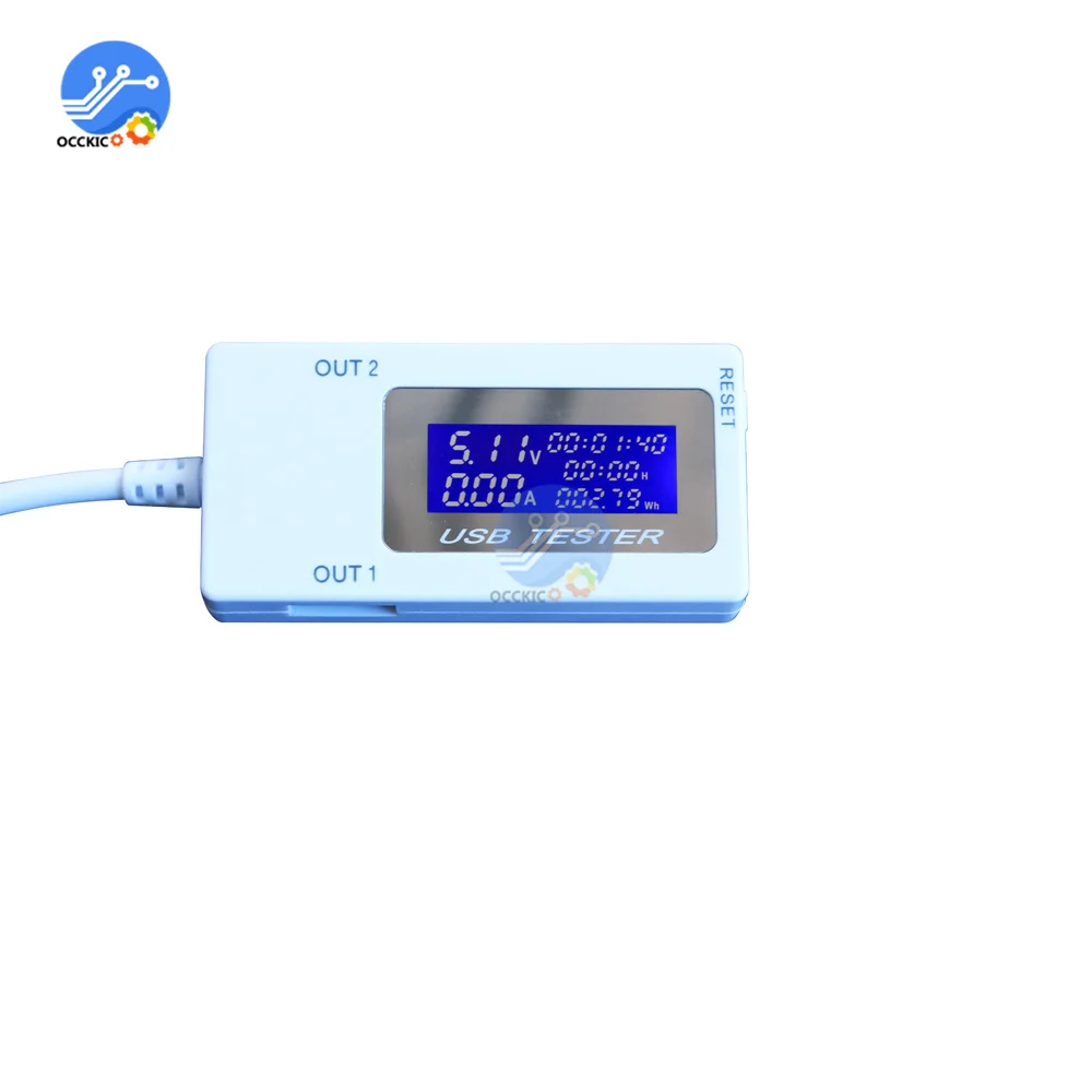 DC4-30V зарядное устройство Dual USB тока и Напряжение Батарея Ёмкость мгновенная