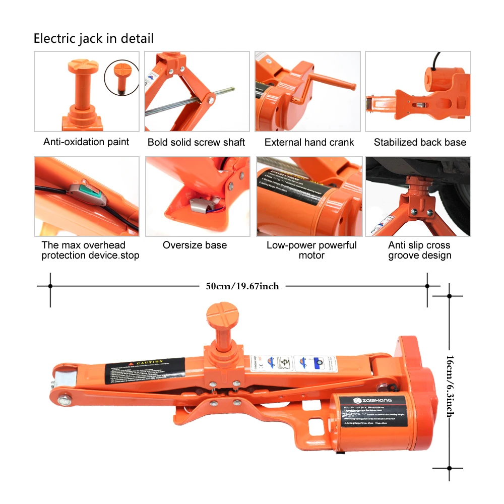 

Portable 12V Car Jack 3Ton Electric Jack Auto Lift Scissor Jack Lifting Machinisms Lift jack