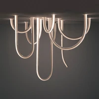 modern and contracted stylist u shaped living room chandelier personality creative art minimalist bedroom ceiling light