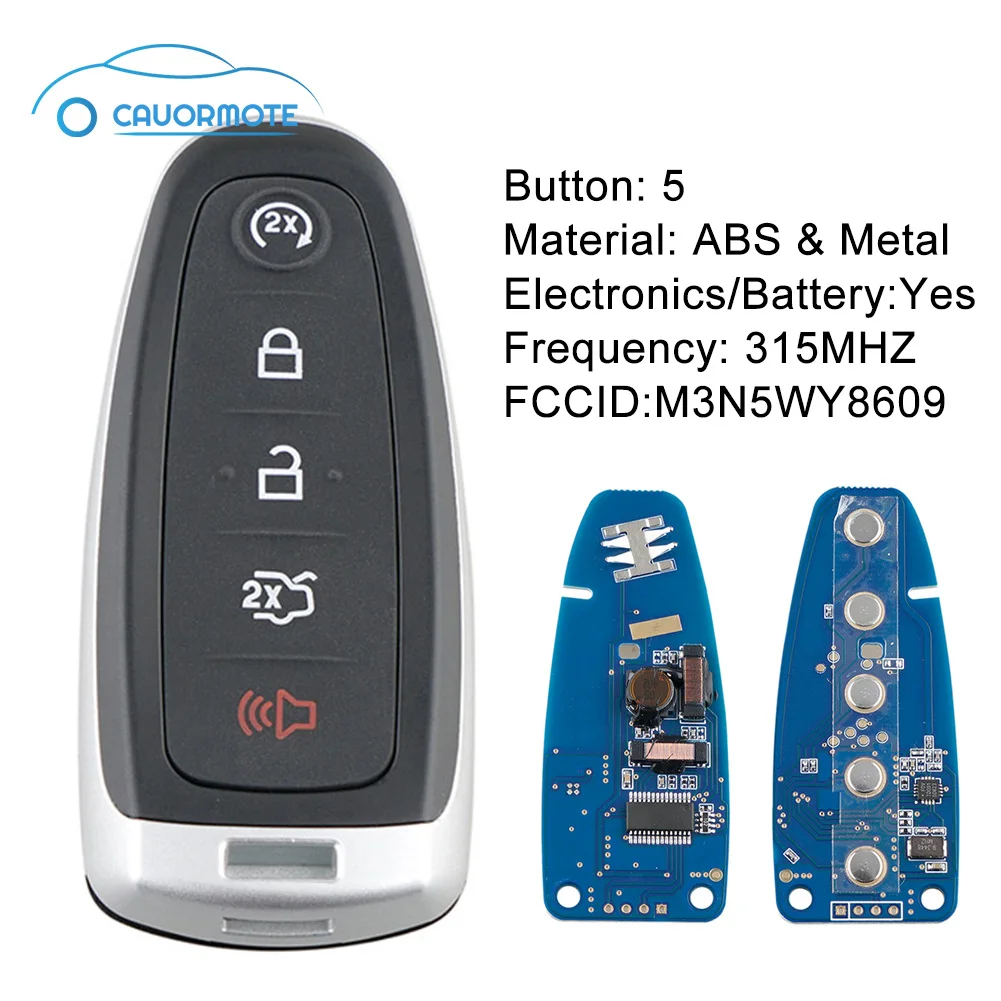 

5Button Remote Car Key Fob For Ford Expedition Edge Escape Explorer Flex Focus Taurus For Lincoln MKS MKT MKX 315MHz M3N5WY8609