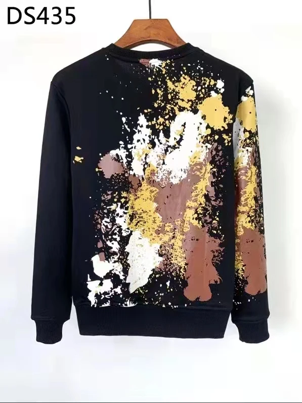 Мужской свитер с буквенным принтом круглым вырезом | Мужская одежда