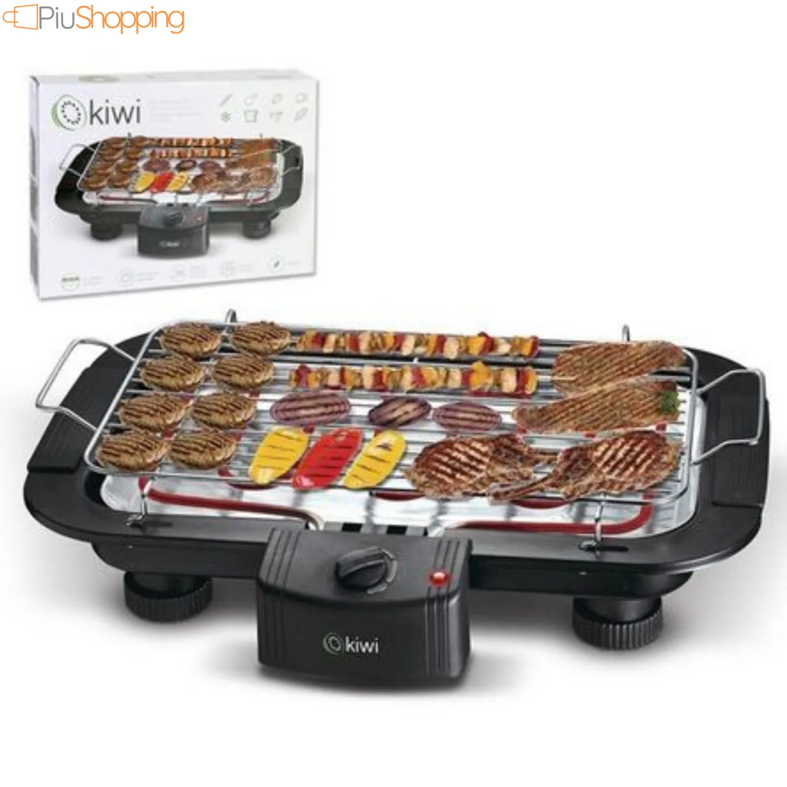 Барбекю ELETTRICO GRIGLIA BISTECCHIERA BBQ PIASTRA DA GIARDINO TAVOLO 2000W | Игрушки и хобби