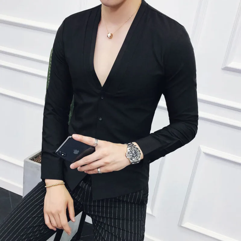 Женская плиссированная рубашка однотонная приталенная с длинным рукавом