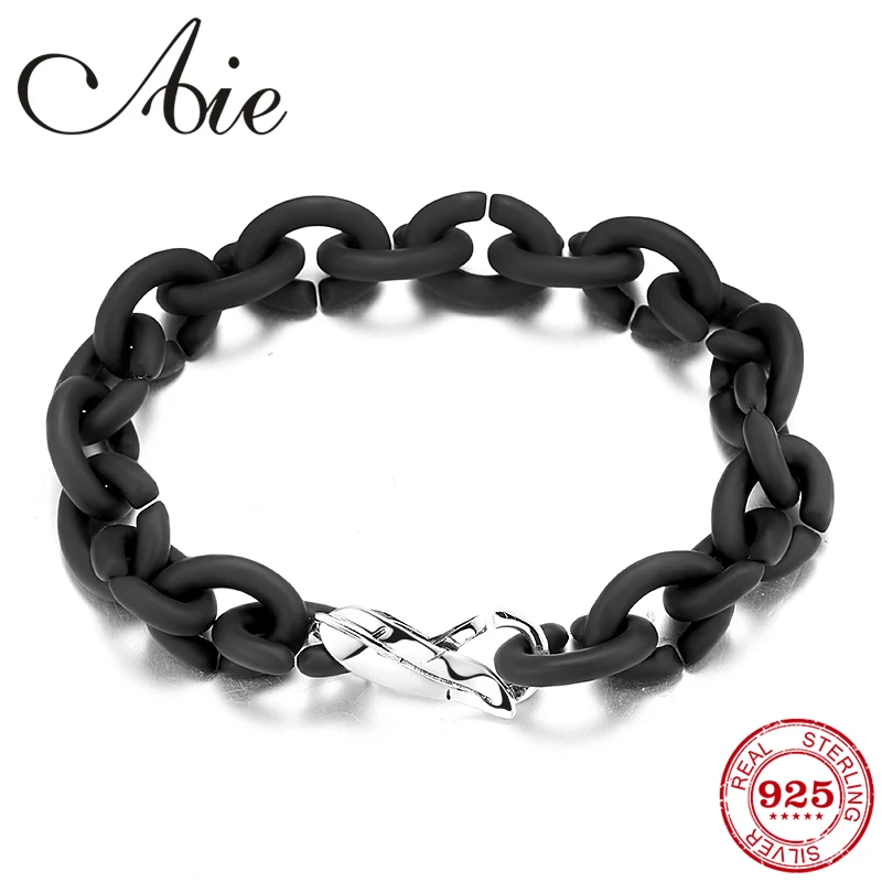 Мужской и женский браслет из твердой резины с круглыми бусинами | Украшения