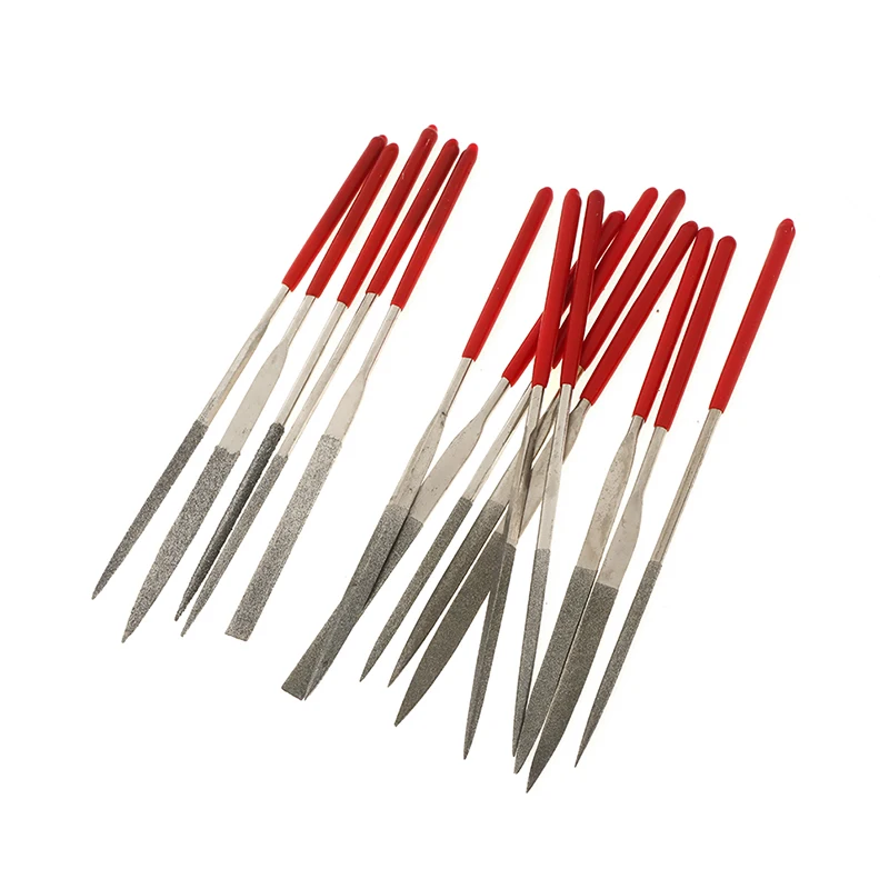 

10Pcs Mini 140*3mm Needle File Set Diamond Handy Tools For Ceramic Glass Gem Stone Hobbies Crafts And 3D Printing Models