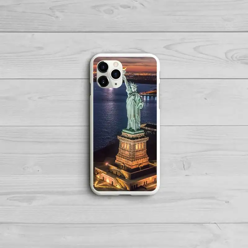 

New York City Phone Case Candy Color White for iPhone 11 pro XS MAX 8 7 6 6S Plus X 5S SE 2020 XR