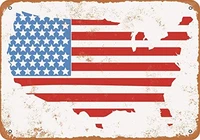 america flag metal tin sign 12 x 8 inches retro vintage decor