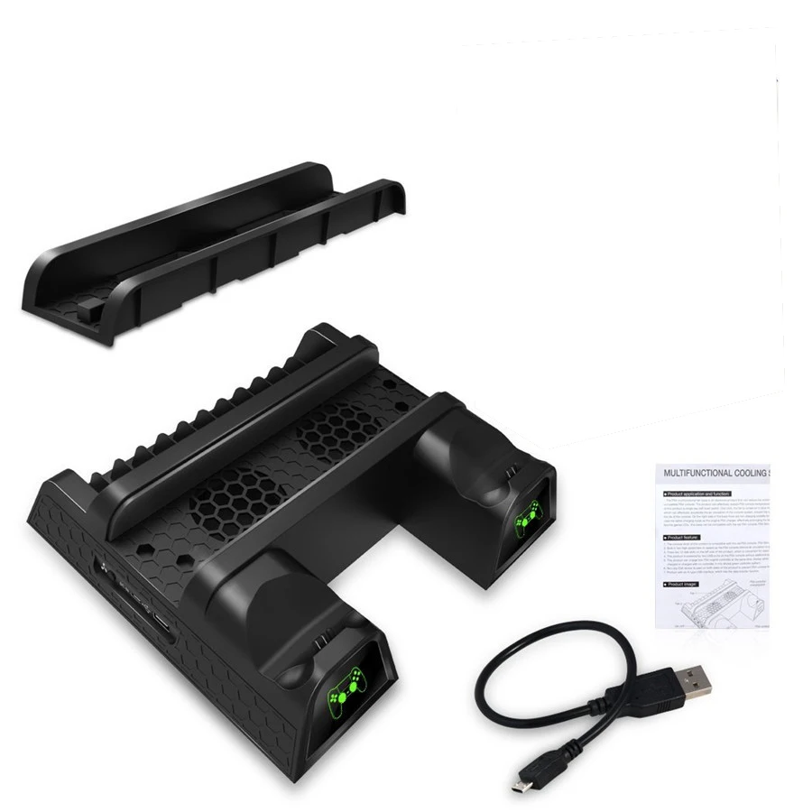 Зарядное устройство PS4/PS4 Slim/PS4 Pro двойной контроллер зарядное устройство консоль вертикальная охлаждающая подставка зарядная станция Playstation 4 Высокое качество