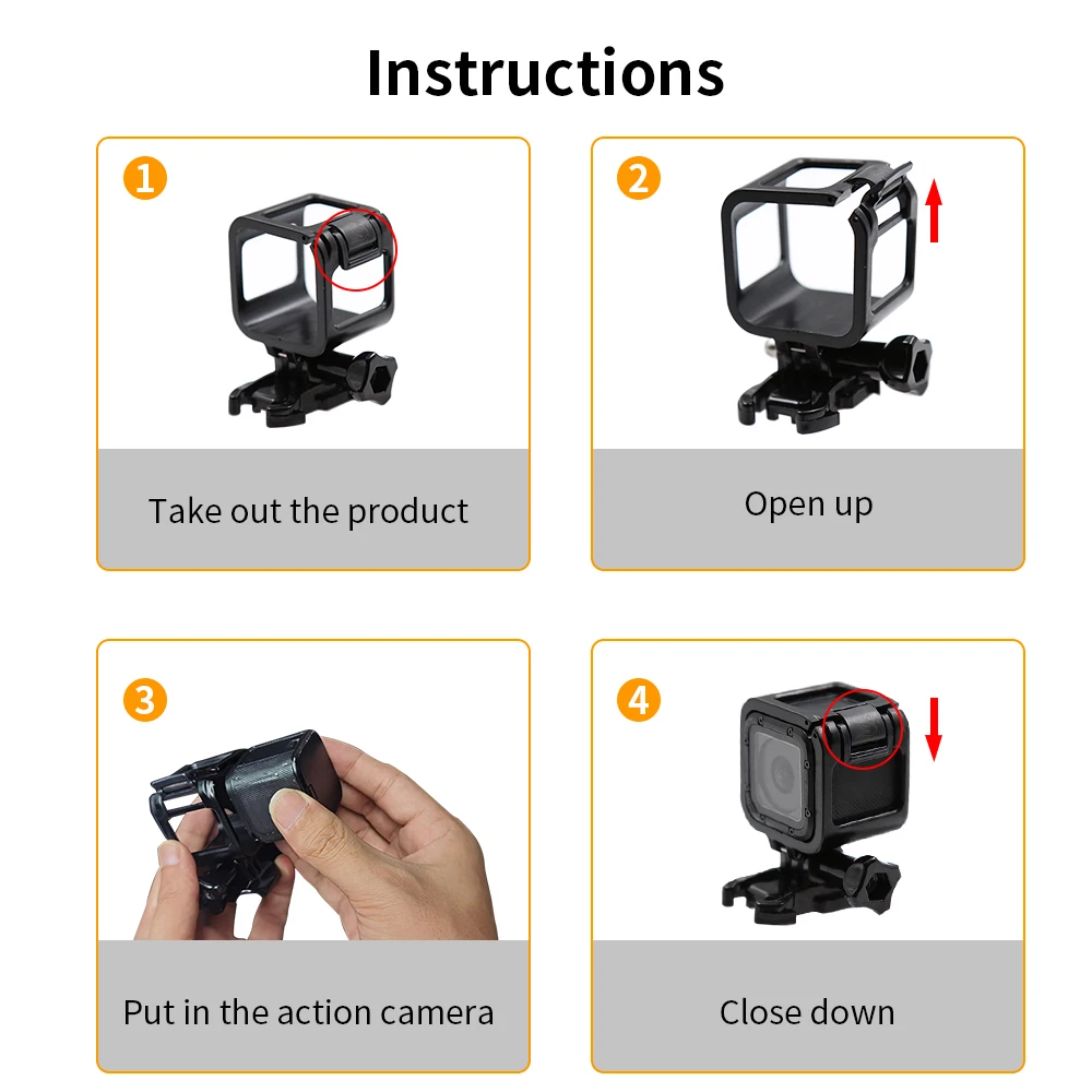 Защитный чехол со стандартной рамкой для Gopro Hero 4 5 Session Go Pro аксессуары экшн-камеры