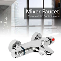 new thermostatic bath shower faucets set wall mounted bathroom mixer tap hot and cold mixing valve bathtub faucet