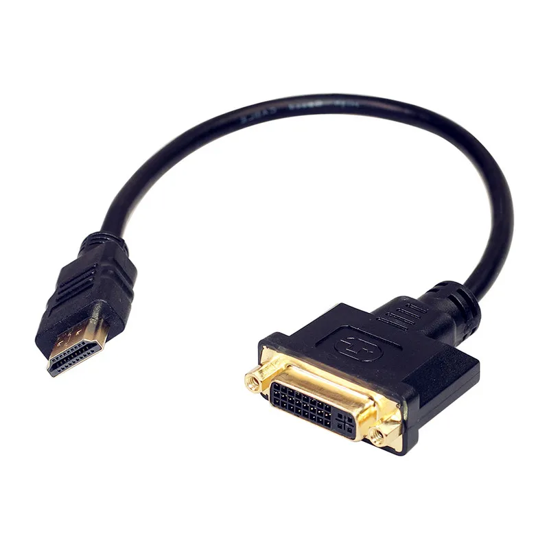 Кабель HDMI-совместимый с DVI Мужской адаптер 24 + 1 золотым покрытием 1080P для HD ТВ
