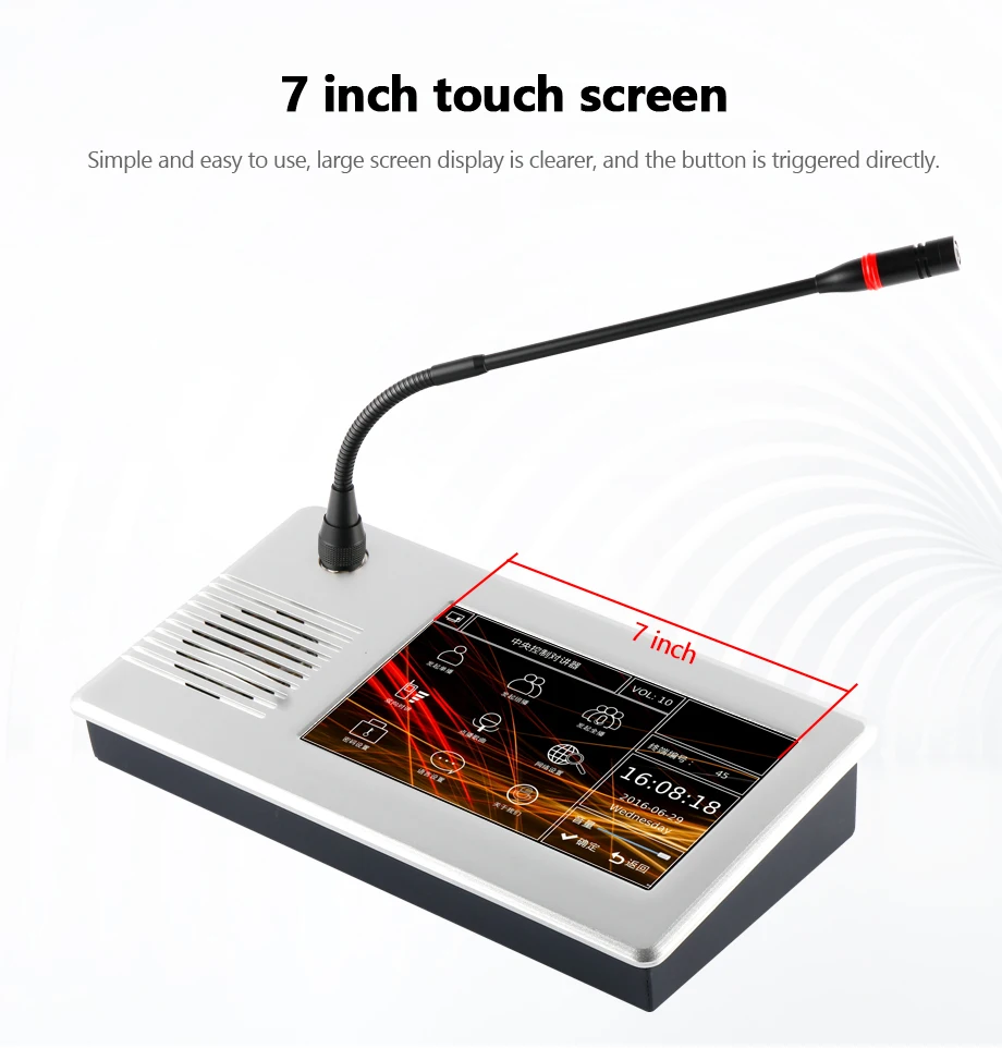 Oupushi IP6803 сетевой радио микрофон ip пейджинговый микрофон кампус радио удаленный домофон