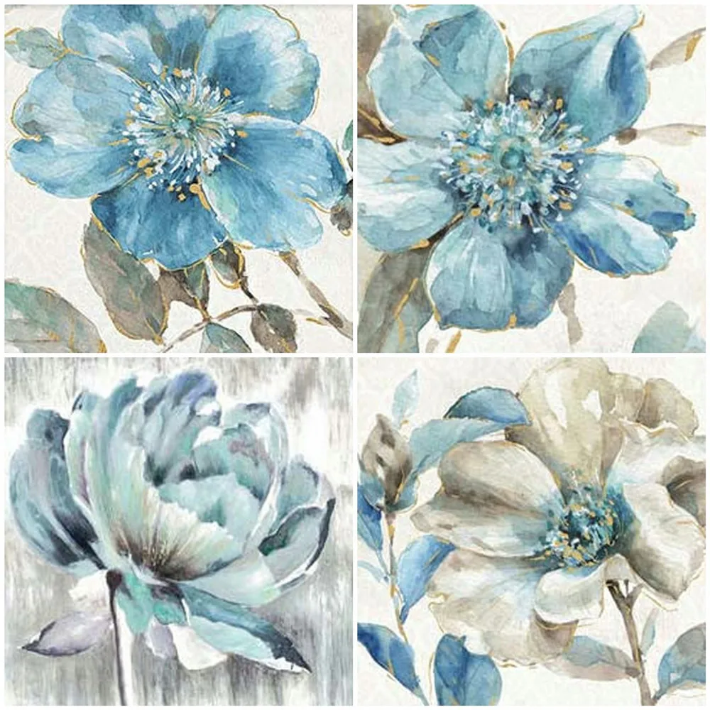 

HUACAN 5D Diamond Painting Flower Full Square Round DIY Diamond Embroidery Mosaic Rhinestone Cross Stitch Home Decor