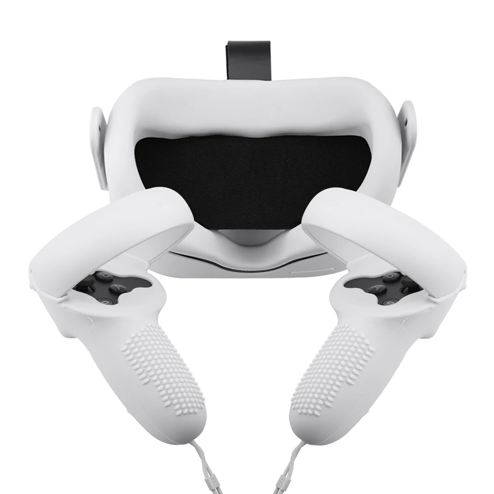 

Защитный силиконовый чехол для очков виртуальной реальности Oculus Quest 2, защитная маска с сенсорным контроллером, чехол с ремешком для Oculus Quest 2