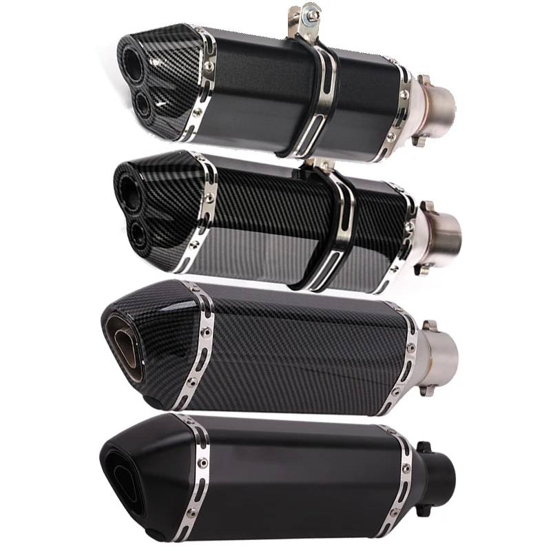 370mm Motorcycle Exhaust Muffler Escape Full System Slip-On For YAMAHA TMAX T-MAX 500 530 TMAX530 TMAX500 Z900 Z800 Z750 ZX10R