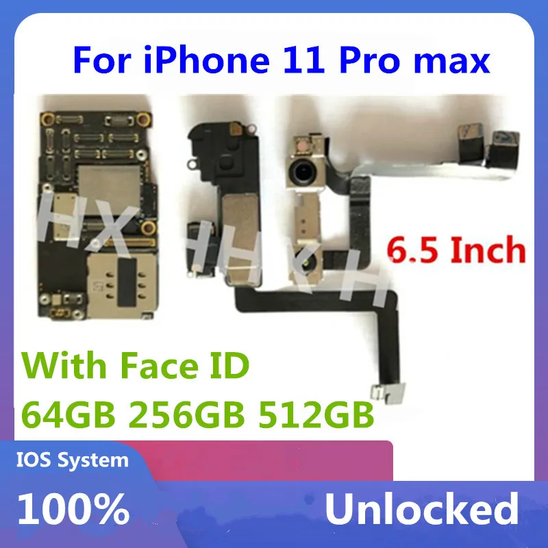Разблокированная материнская плата Clean iCloud для iPhone 11 Pro Max 100% оригинальная с