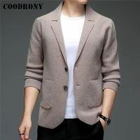 coodrony brand autumn winter new arrival male suit casual jacket men clothing warm knitwear sweater cardigan coat blazers c8090