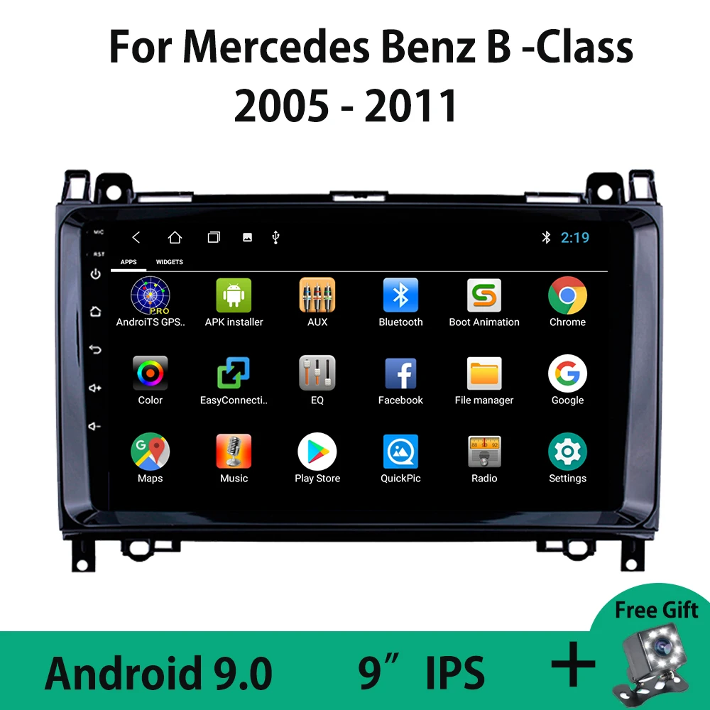 

Android 9.0 WIFI 9" IPS Car Radio For Mercedes Benz B W245 B150 Sprinter 211 CDI 309/ A Class W169 A150 2005-2011 Mirror Link BT