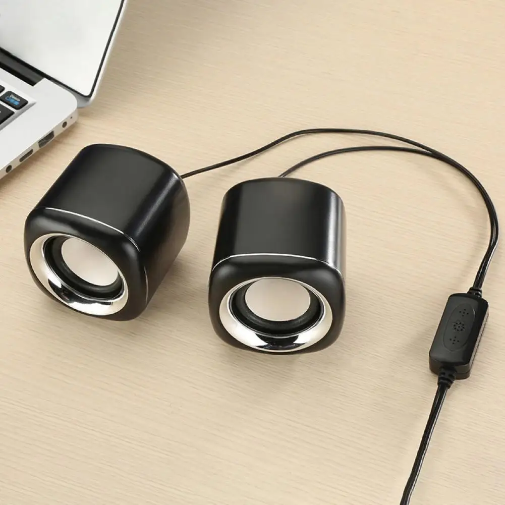 

Миниатюрные портативные Проводные динамики, компактные стерео, квадратные, 3,5 мм, аудиоразъем, для ноутбука, настольного компьютера, USB-дина...