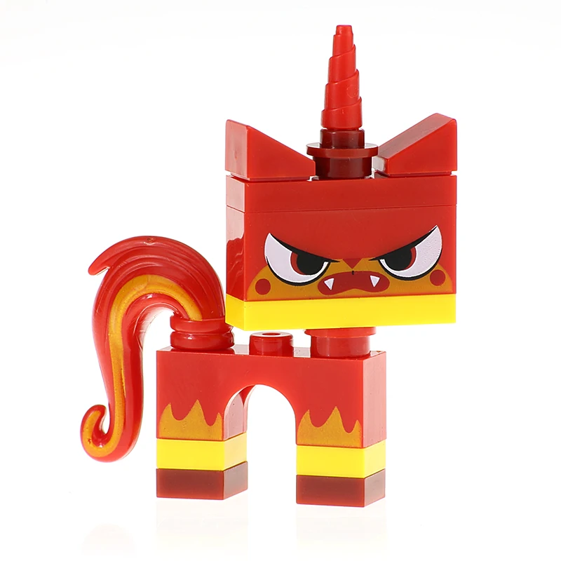 

Building Blocks Figures Unikitty Angry Astro Queasy Biznis Kitty Wearing Glasses And Suit Education For Children Toys KF8031