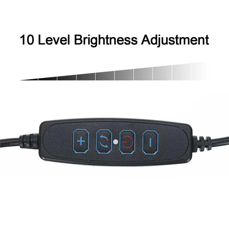 Светодиодный кольцевой светильник для селфи с регулируемой яркостью фотосъемки