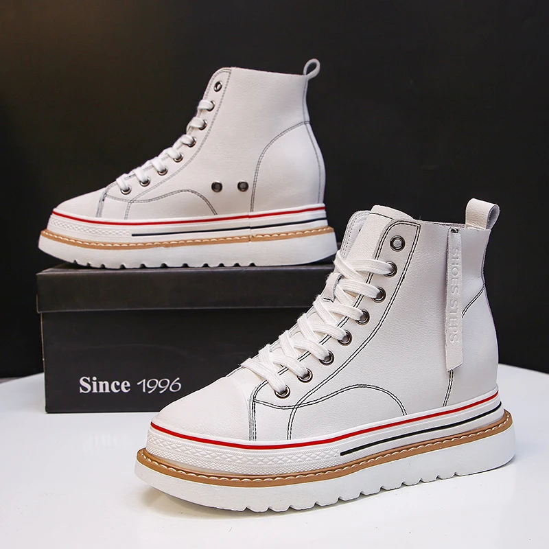 

Shoes Woman 2020 Increas Height Tennis Female Casual Sneaker Clogs Platform Round Toe Designer Brand Luxury Women All-Match New