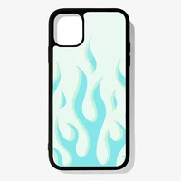 phone case for iphone 12 mini 11 pro xs max x xr 6 7 8 plus se20 high quality tpu silicon cover blue fire