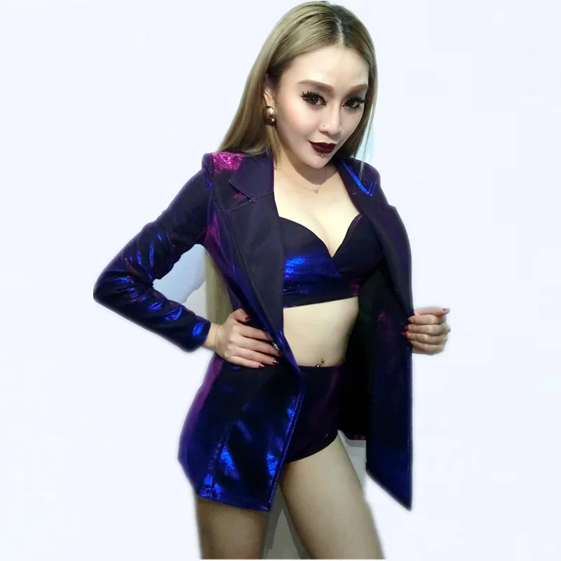 Женский костюм для танцев на шесте вечерний комплект из 3 предметов с