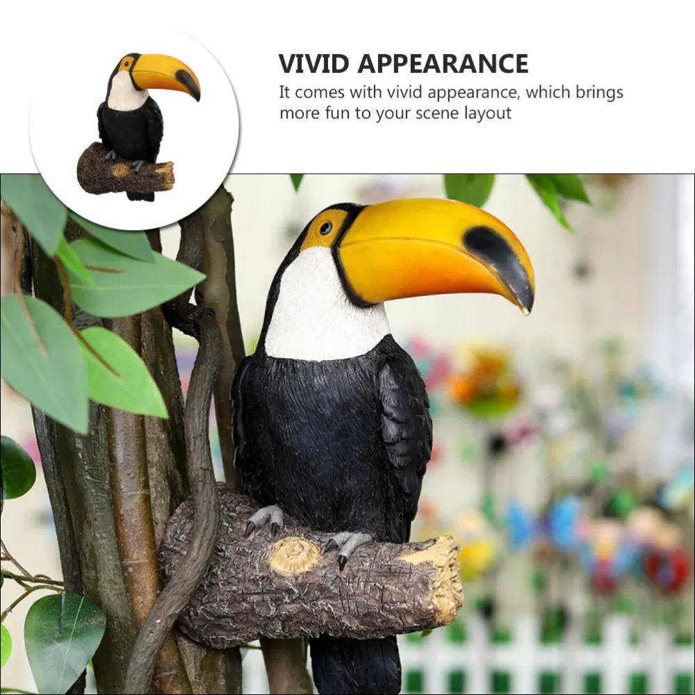 

1pc Resin Bird Adornment Resin Craft Scene Ornament Resin Bird Scene Adornment