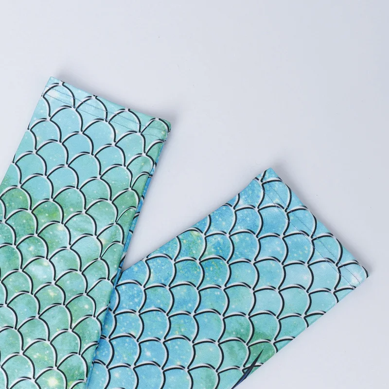 Женские цветные спортивные Леггинсы с принтом в виде рыбьей чешуи леггинсы для