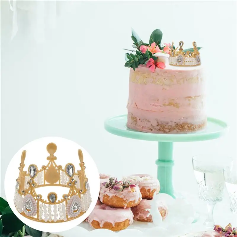 

2Pcs Cake Topper Beautiful Lovely Birthday Ornament Party Favor Birthday Cake Decor