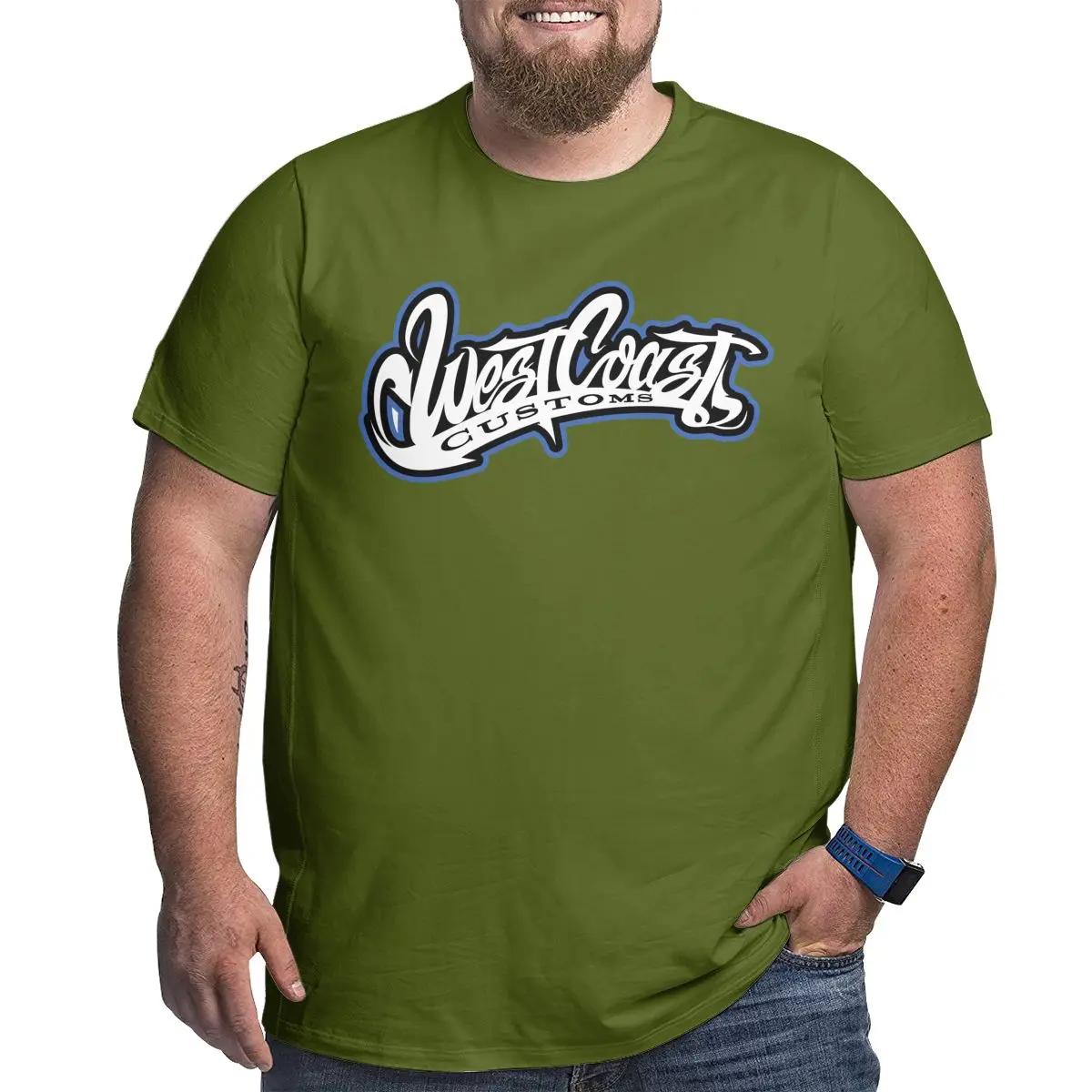 

2021 Popular West Coast Customs Fashion Men T Shirts Plus Size Oversized Cotton T-shirts for Big Man Summer Short Sleeves Tops