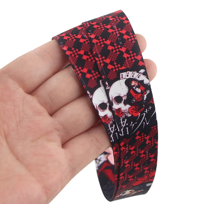 

Anime Kakegurui Lanyard Jabami Yumeko Lanyards Phone Case Watercolor Printing Lanyard for Keys Badge Holders Keychain