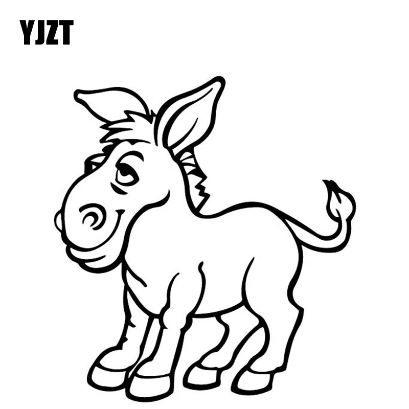 YJZT 14 7 см * 15 8 ослик мультфильм шаблон украшения автомобиля виниловая наклейка на