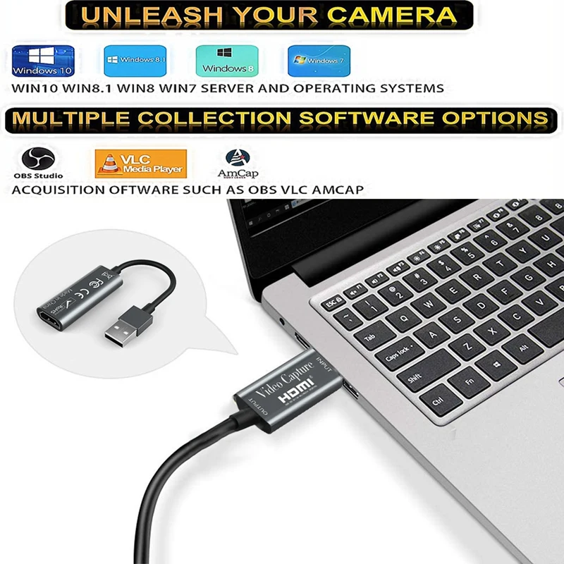 Карта захвата Hdmi USB 2 0 карта 1080P для Linux Mac Os Obs Vlc Amcap Ps4/Dslr|Карты видео- и ТВ-тюнеров| |