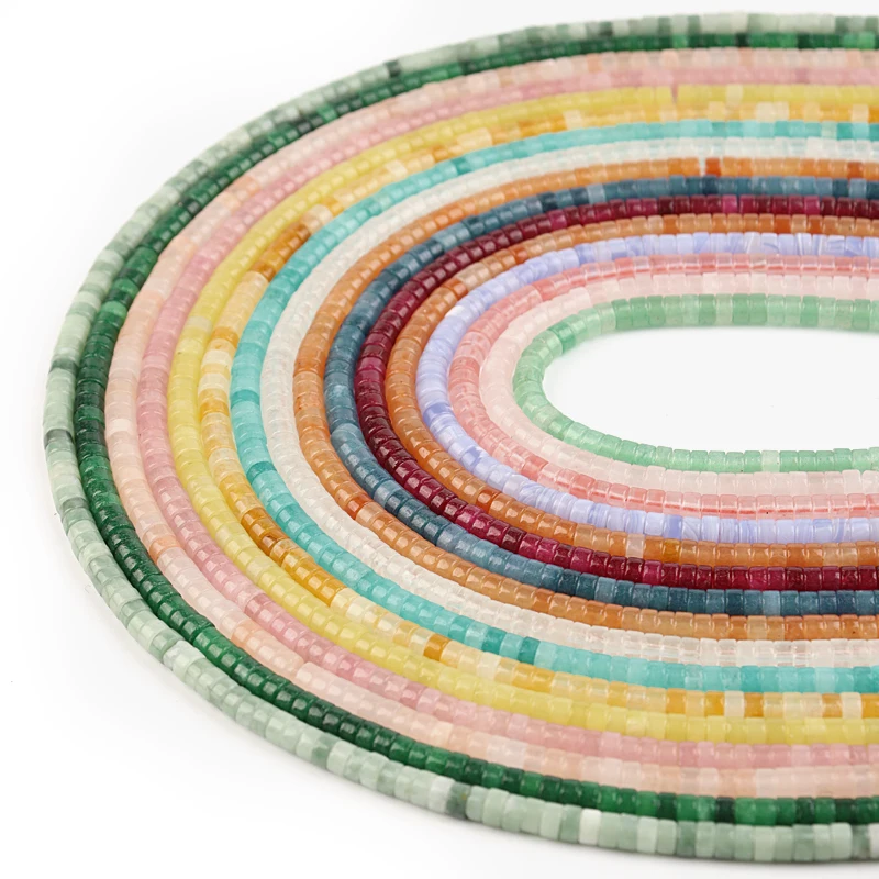 

Beadtales 4x2mm Natural Stone Spacer Beads Flat Round Spacer Loose Beads 6x3mm For Jewelry DIY Making Bracelet Accessories