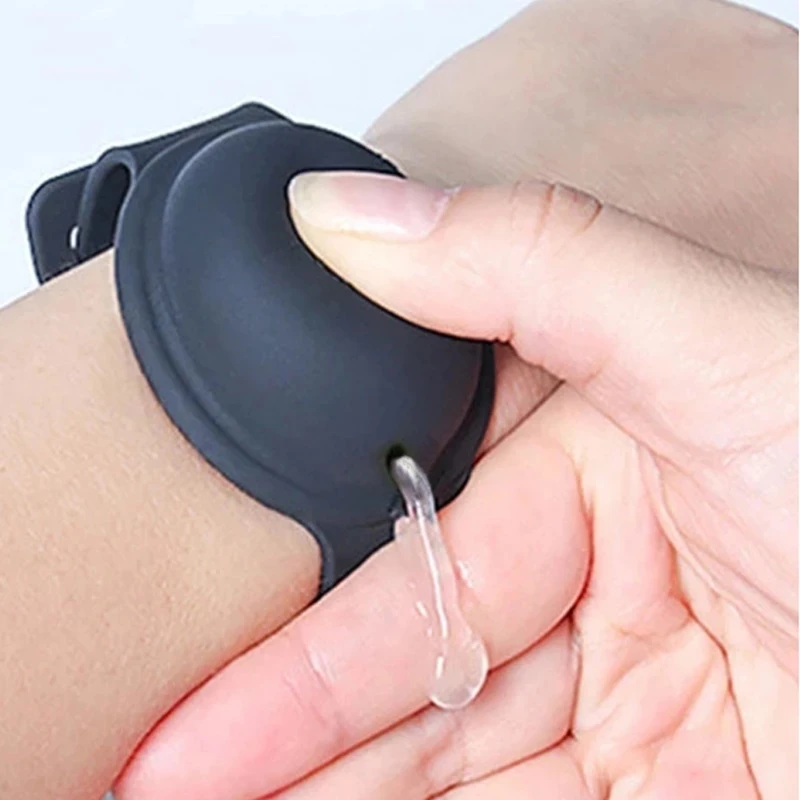 

Hand Sanatizer Wristband Portable Disinfectant Dispenser Self Defense Sanitizer Bracelet Adult Kid Holder Antibacterial Watch