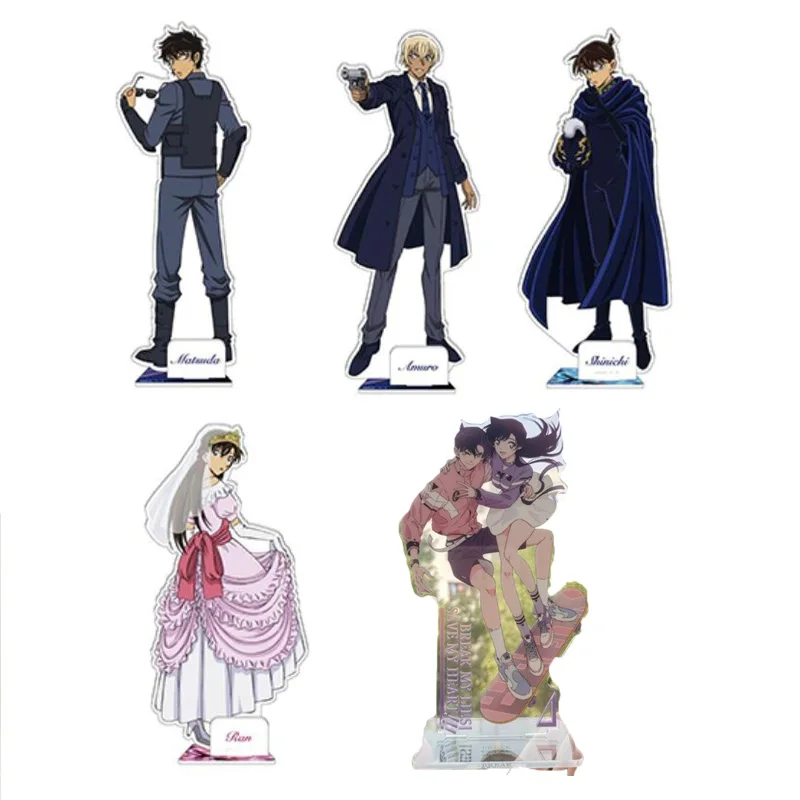 

Anime Detective Conan Kudou Shinichi Mouri Ran Furuya Rei Acrylic Figure Stand Display Model Plate Desk Decor Formal Dress Gift