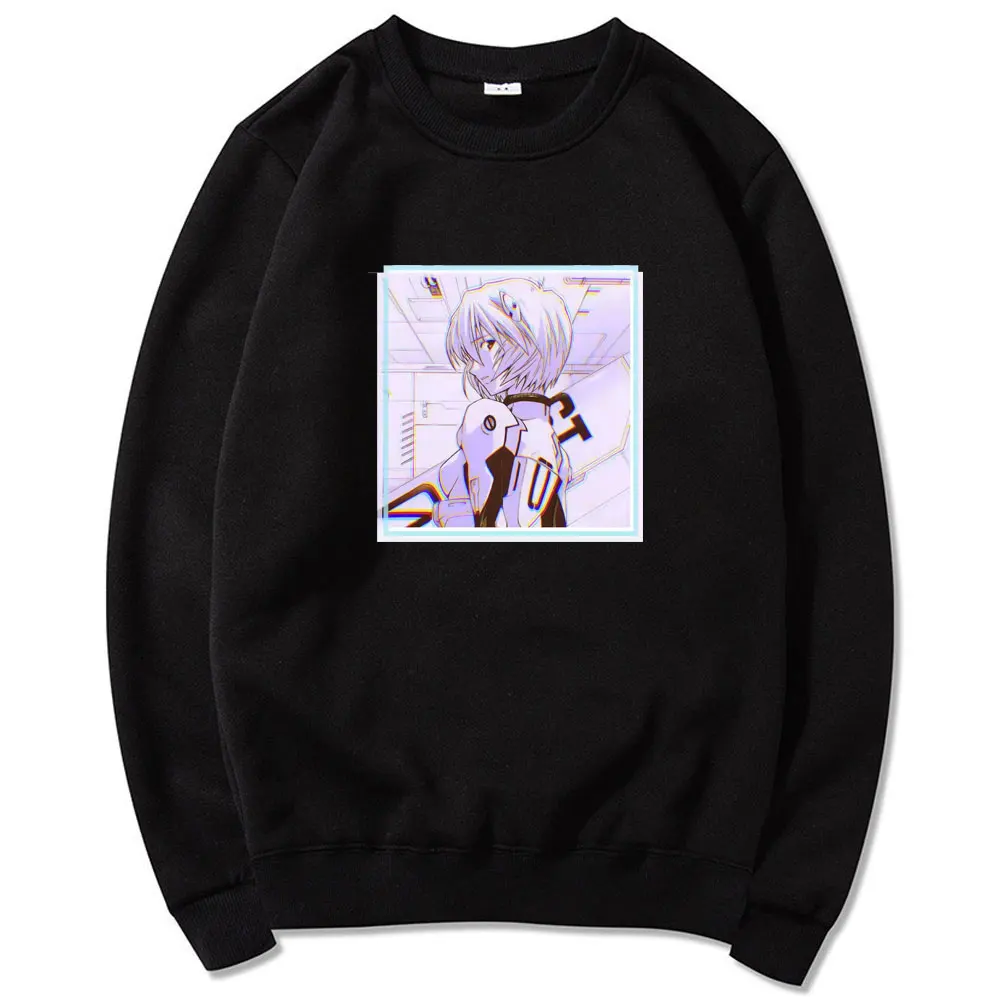 

JAPAN Japanese Anime Rei Ayanami Japanese Anime Casual Sweatshirt Men's New Casual Harajuku Print Sweatshirt Homme Manga Unisex