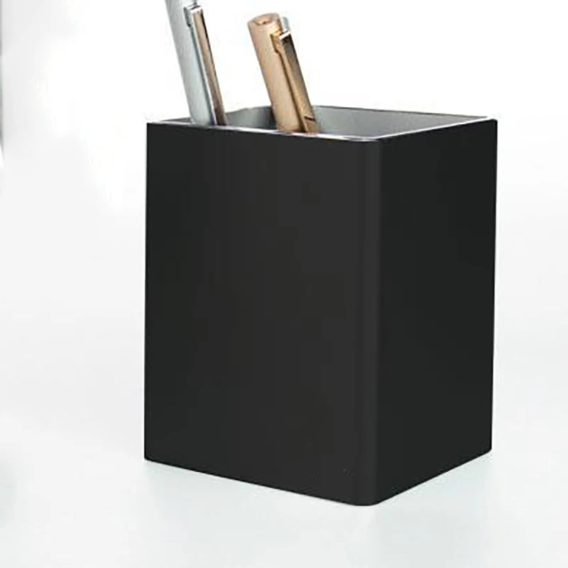 

HOT-Aluminum Metal Pencil Pen Holder Desktop Cup Storage Box Organizer,Makeup Brush Holder,for Office,School,Family,Children