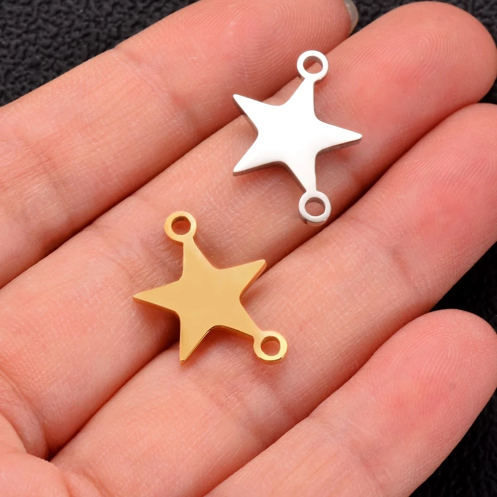 Соединитель для самолета/звезды из нержавеющей стали с двумя отверстиями 5 шт. |