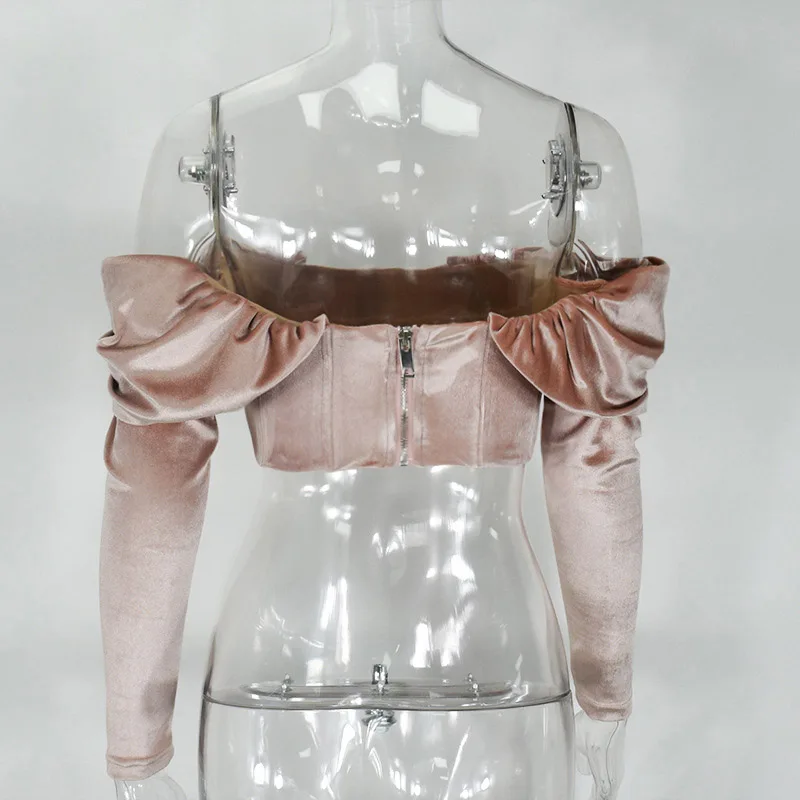 Винтажный буф с рукавами квадратная Сексуальная и Клубная Тонкая блузка вырезом