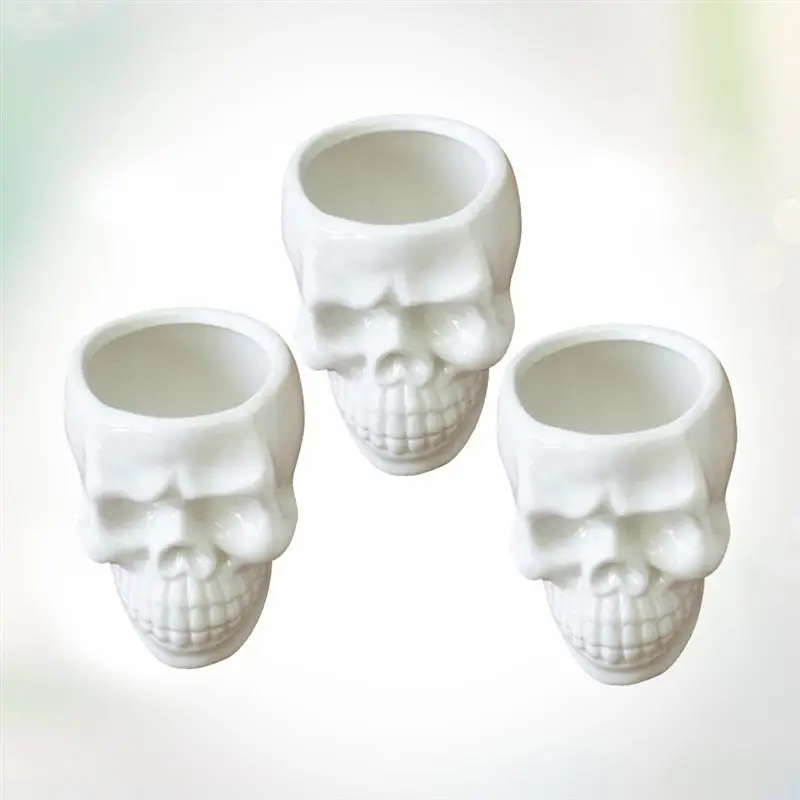 Керамический горшок для растений в форме черепа цветов суккулентов кактусов