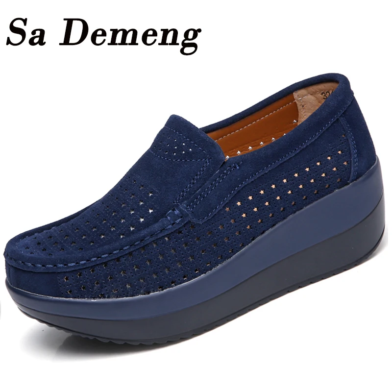 2020 весенние женские туфли на плоской платформе кроссовки замшевые кожаные