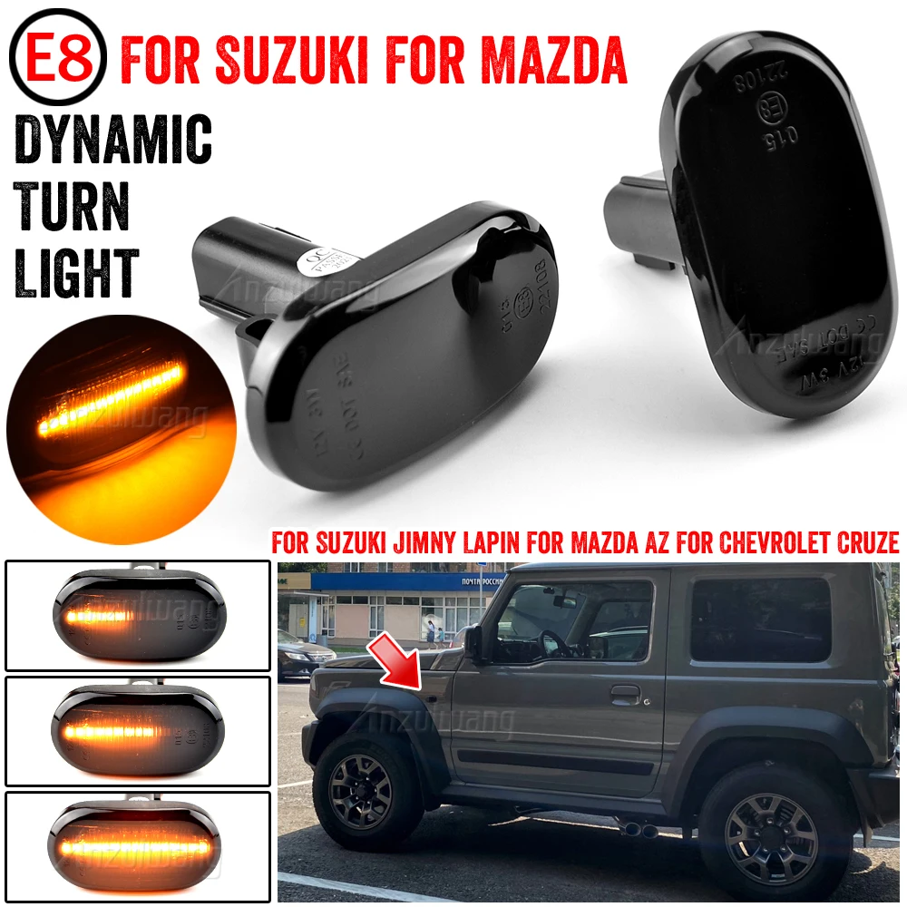 

Sequential Indicator LED Dynamic Turn Signal Side Marker Light For Suzuki Jimny JB64W Sierra JB74W JB23W Lapin Carry Truck Mazda