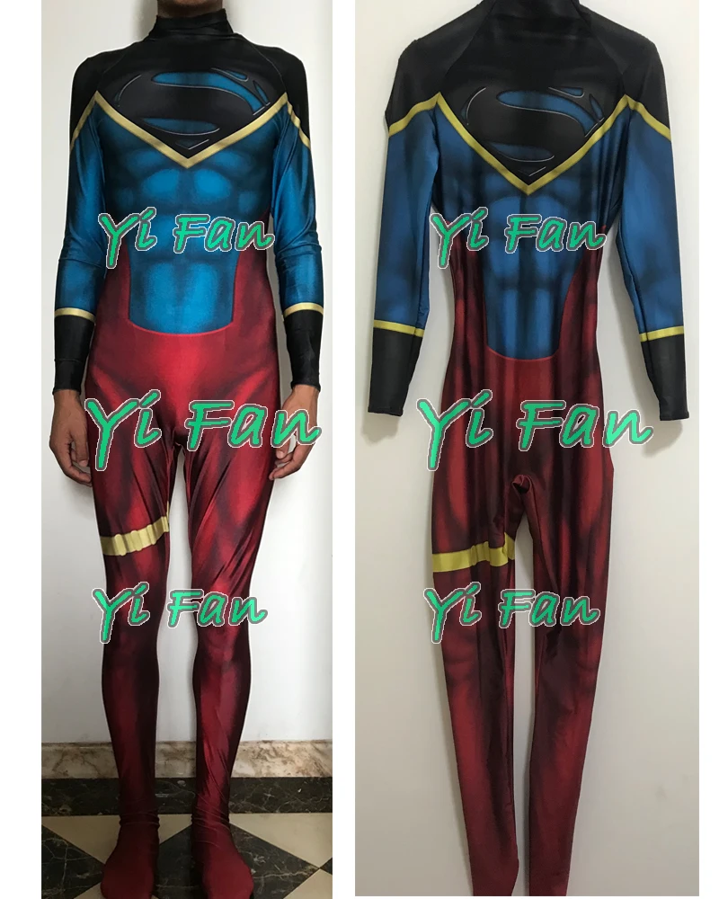 Новый костюм супергероя для косплея супермальчика Хэллоуина из лайкры и